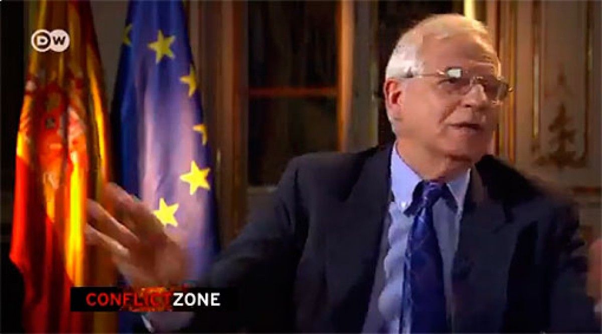 Borrell durant l’entrevista