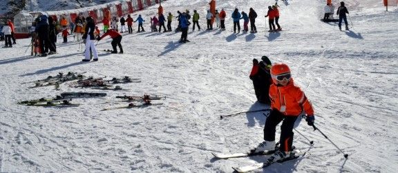 Molts esquiadors a Boí Taüll