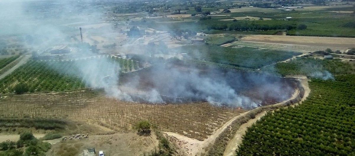 Imatge de l'incendi d'Aitona