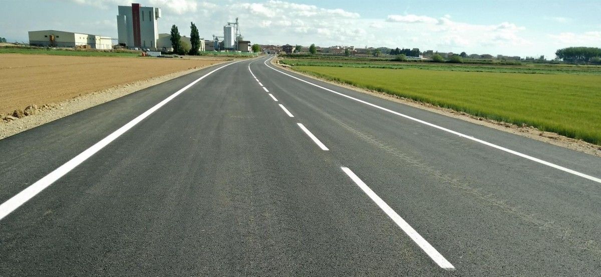 Imatge de la carretera després de les obres