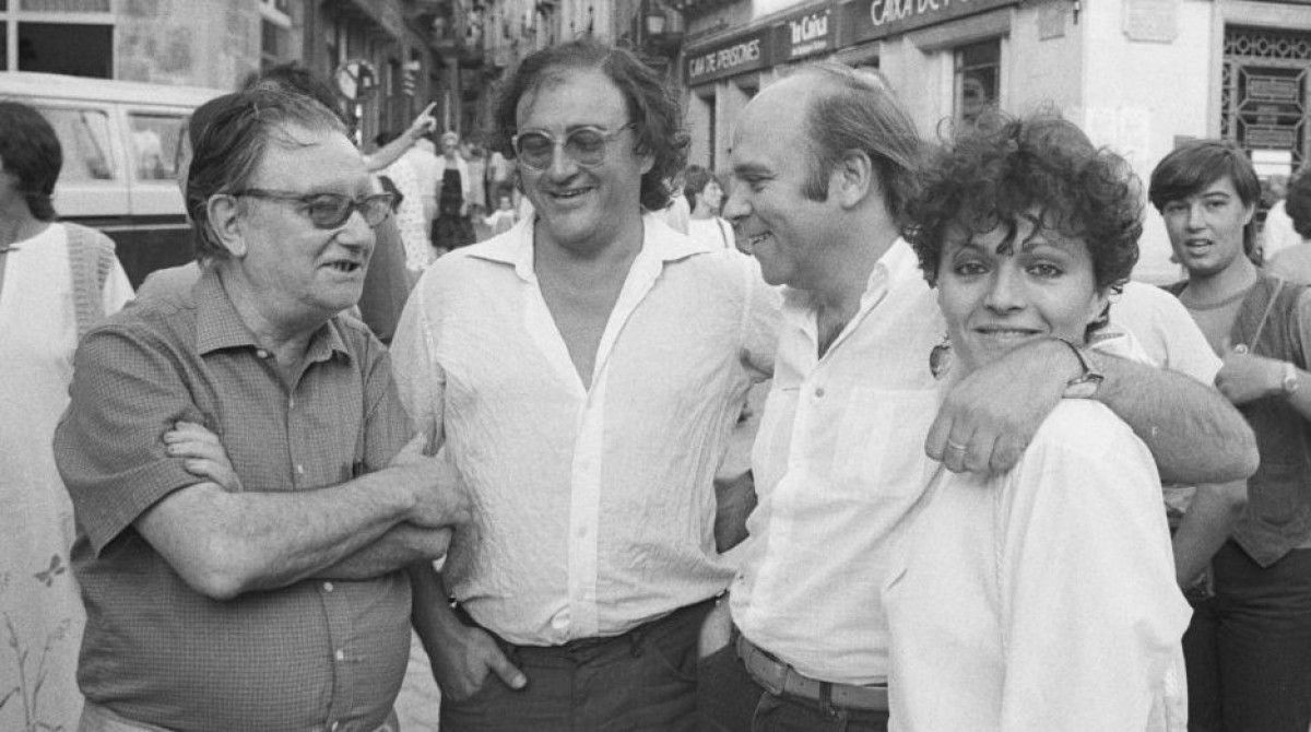 Joan Brossa, Carles Santos, Hermann Bonnin i Sabrine Dufrenoy, el 1983