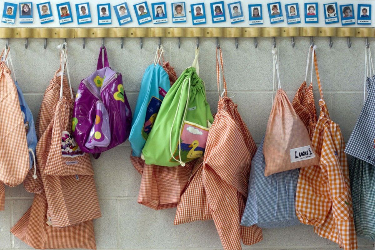 Imatge de les bosses d'uns alumnes d'una escola