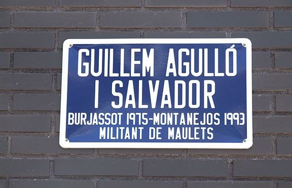 Imatge d'una placa a Sallent