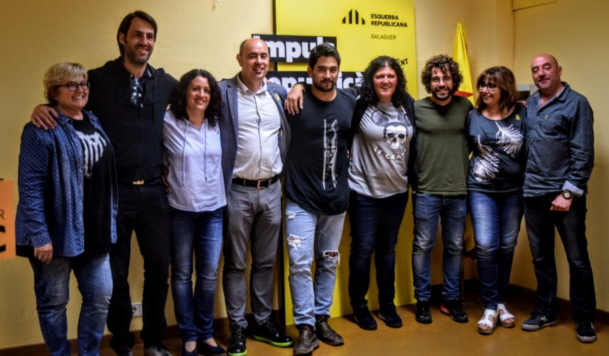 Els nou regidors d'ERC a Balaguer