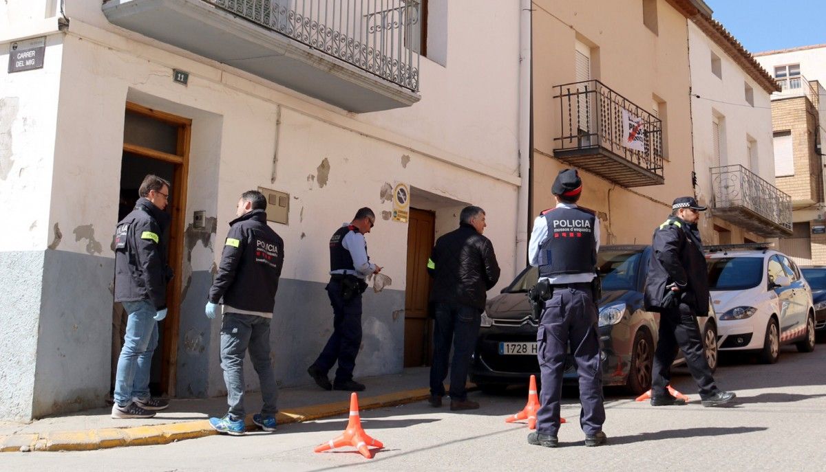Imatge de l’operatiu policial a Alcarràs 