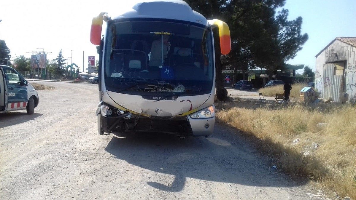 L'autocar accidentat, a Lleida