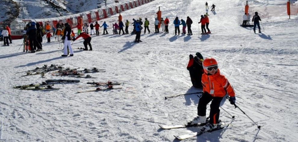 Esquiadors a l'estació de Boí Taüll durant aquest hivern