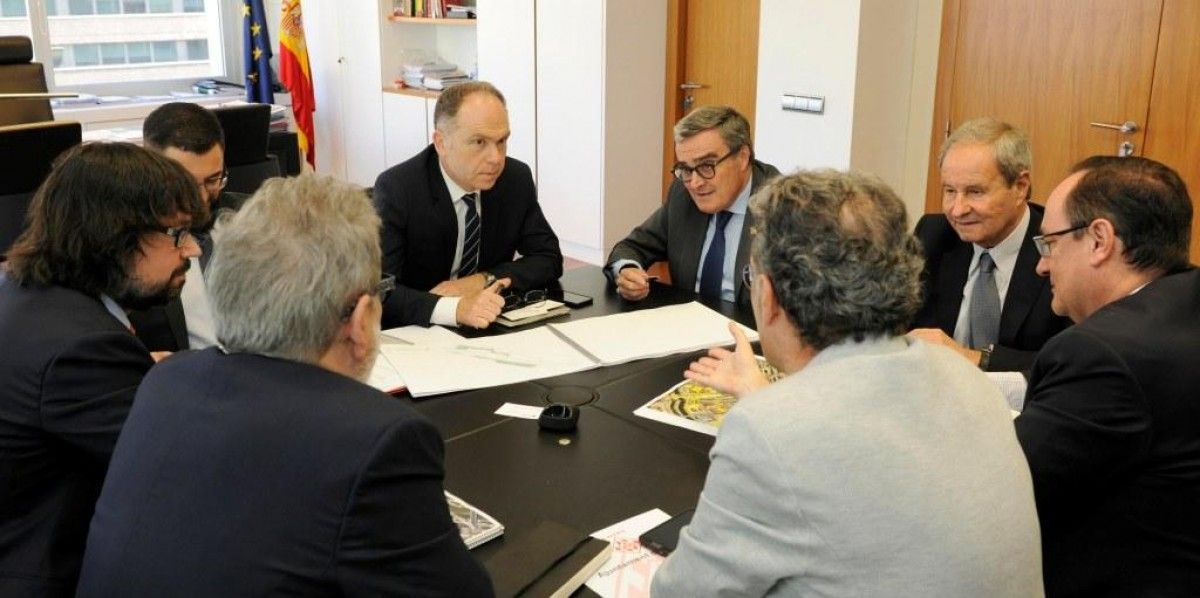 Imatge de la reunió entre Adif, la Generalitat i la Paeria