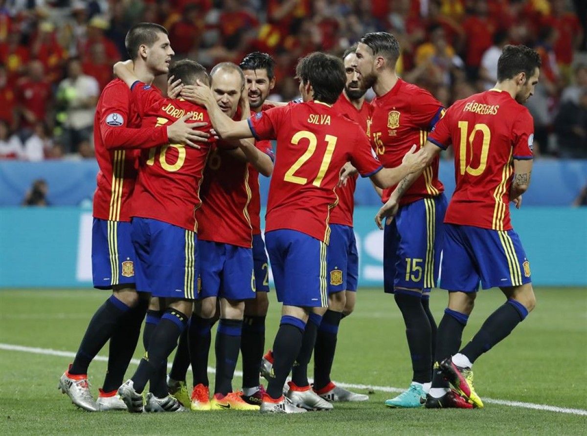 Imatge d'uns jugadors de la selecció espanyola