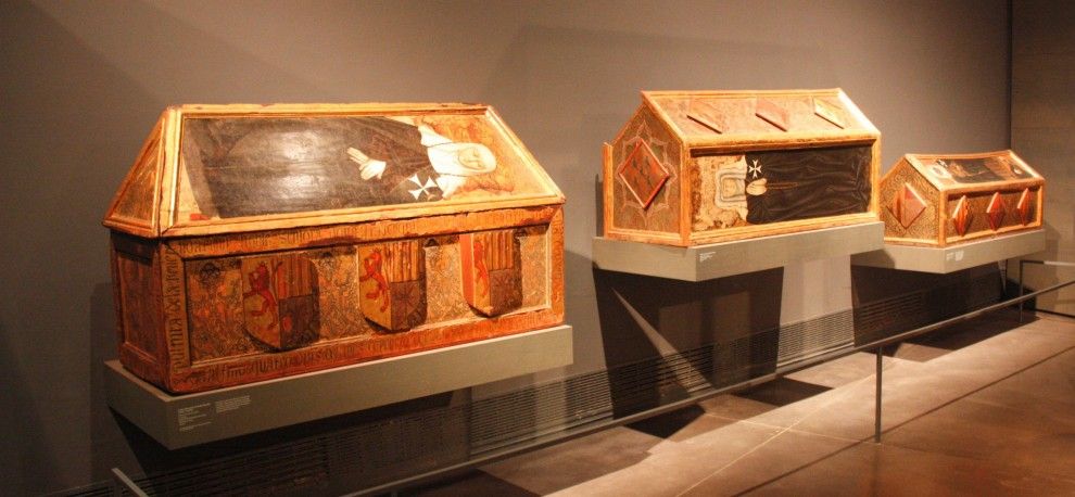 Imatge d'algunes obres de Sixena al Museu de Lleida