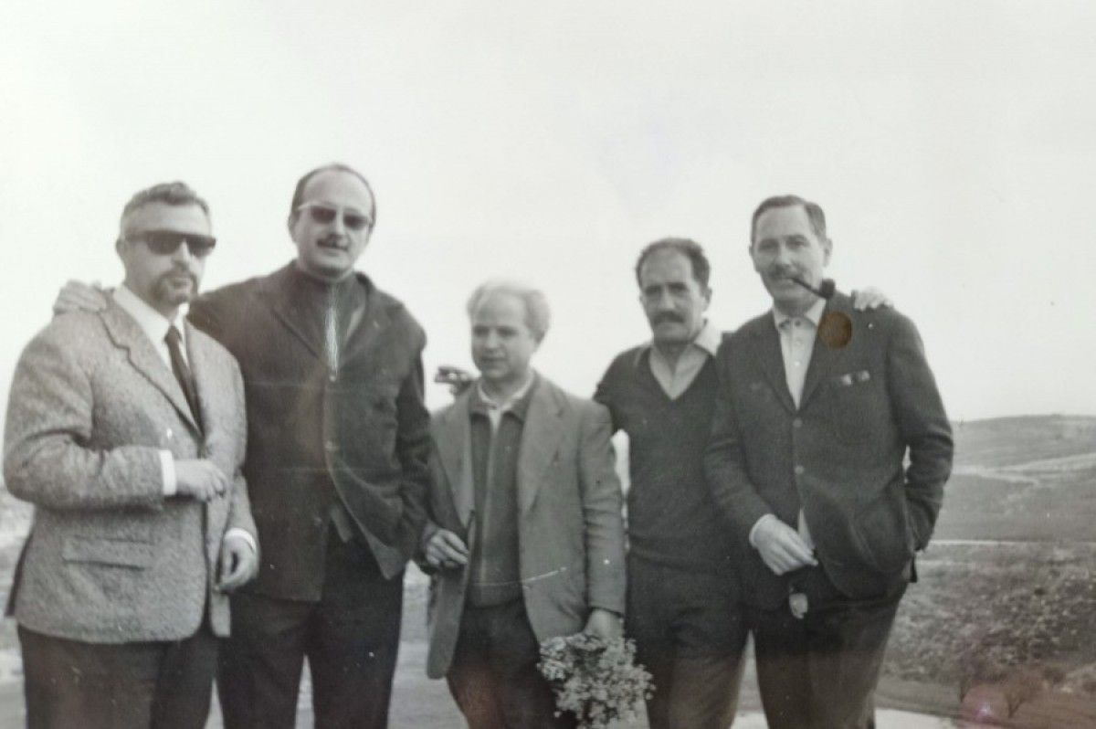 Josep Vallverdú, Guillem Viladot, Leandre Cristòfol, Ton Sirera i Francesc Porta