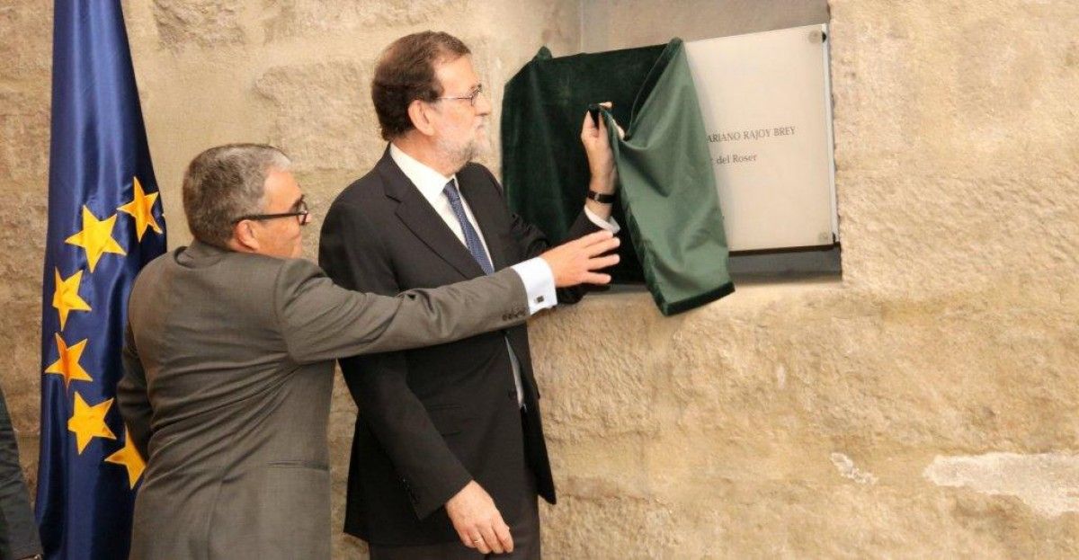 Ros amb Rajoy durant la inauguració