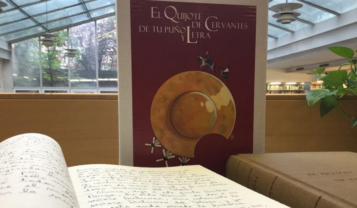 Imatge dels volums manuscrits d'el "Quixot"