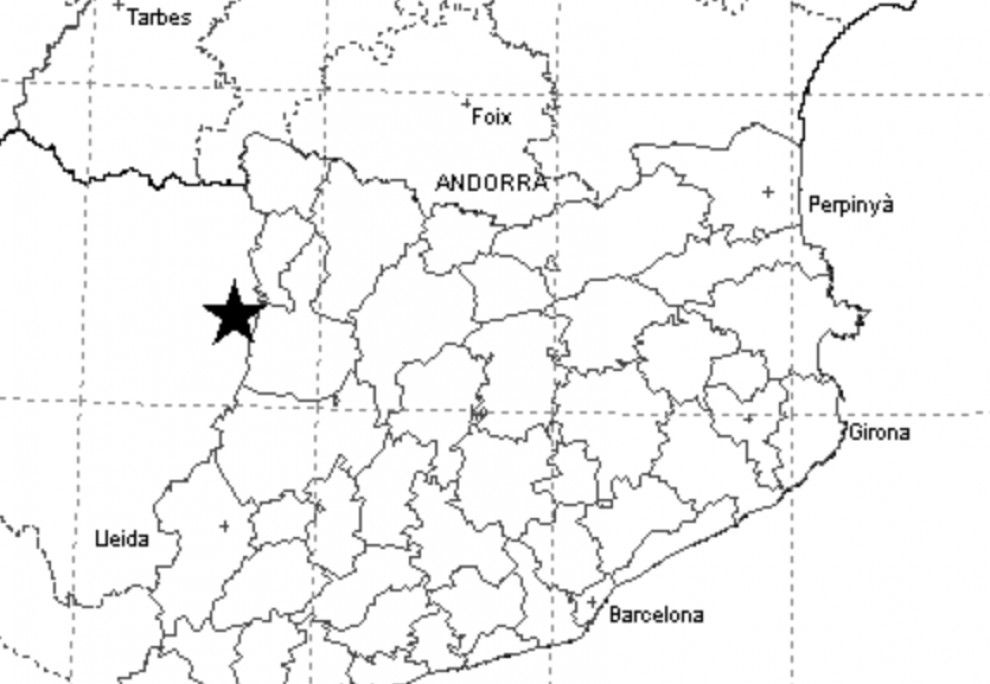 Epicentre del terratrèmol, a la frontera amb el Pallars
