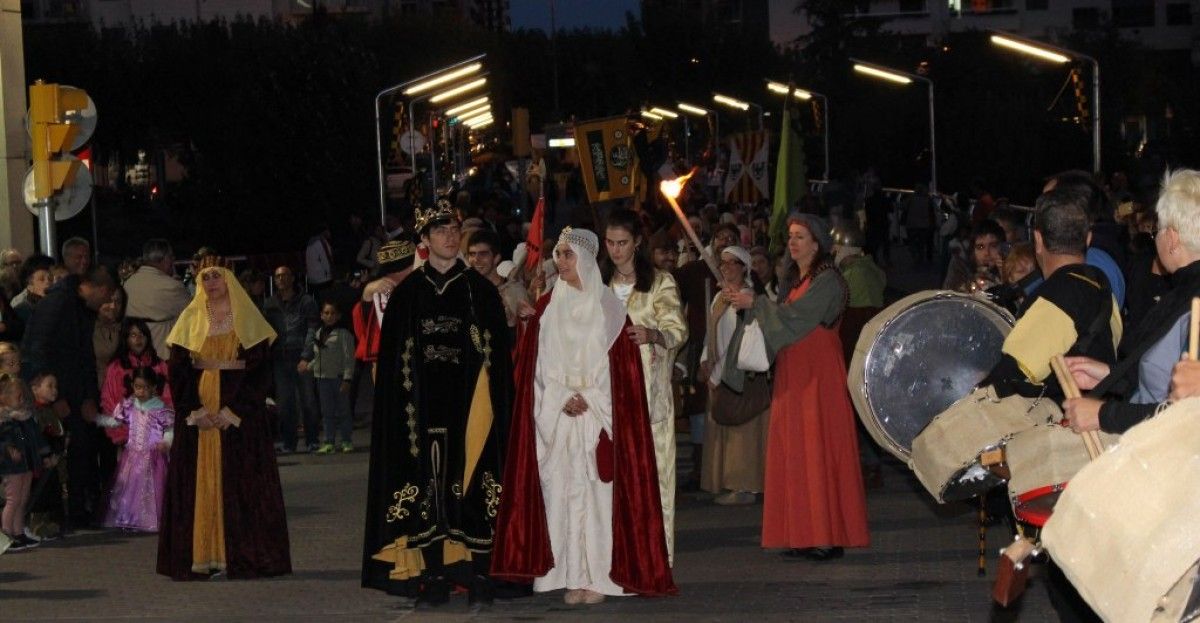 Imatge de l'arribada dels Comtes d'Urgell