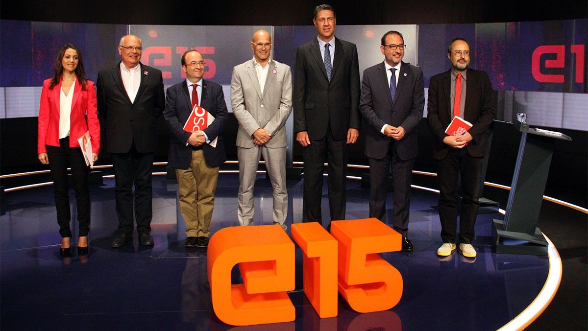 Els set caps de llista del 27-S, al debat de TV3