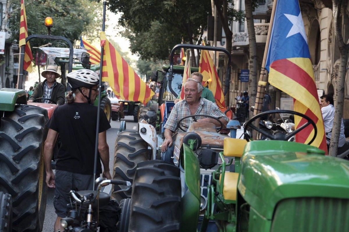 Imatge d'una tactorada a Barcelona