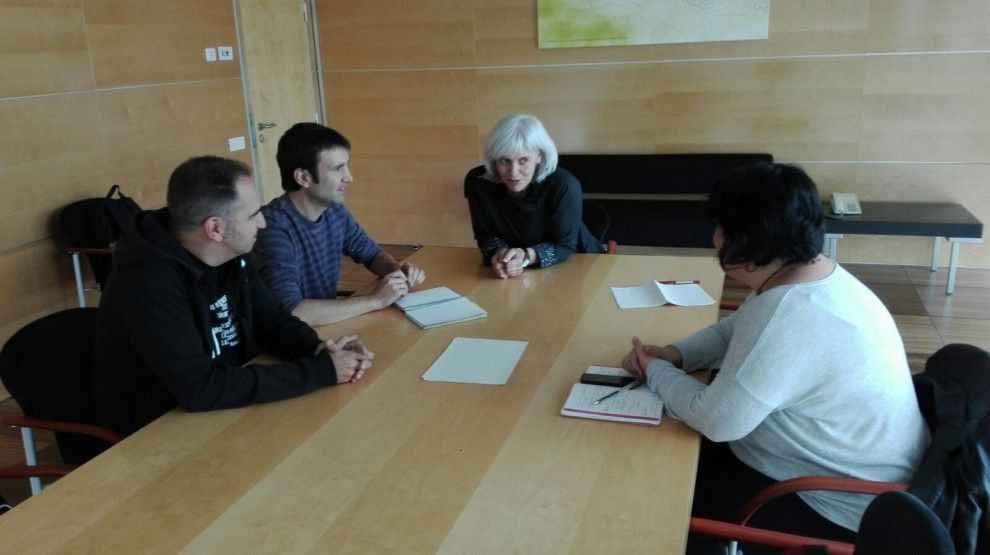 La trobada amb Dolors Sabaté, alcaldessa de Badalona