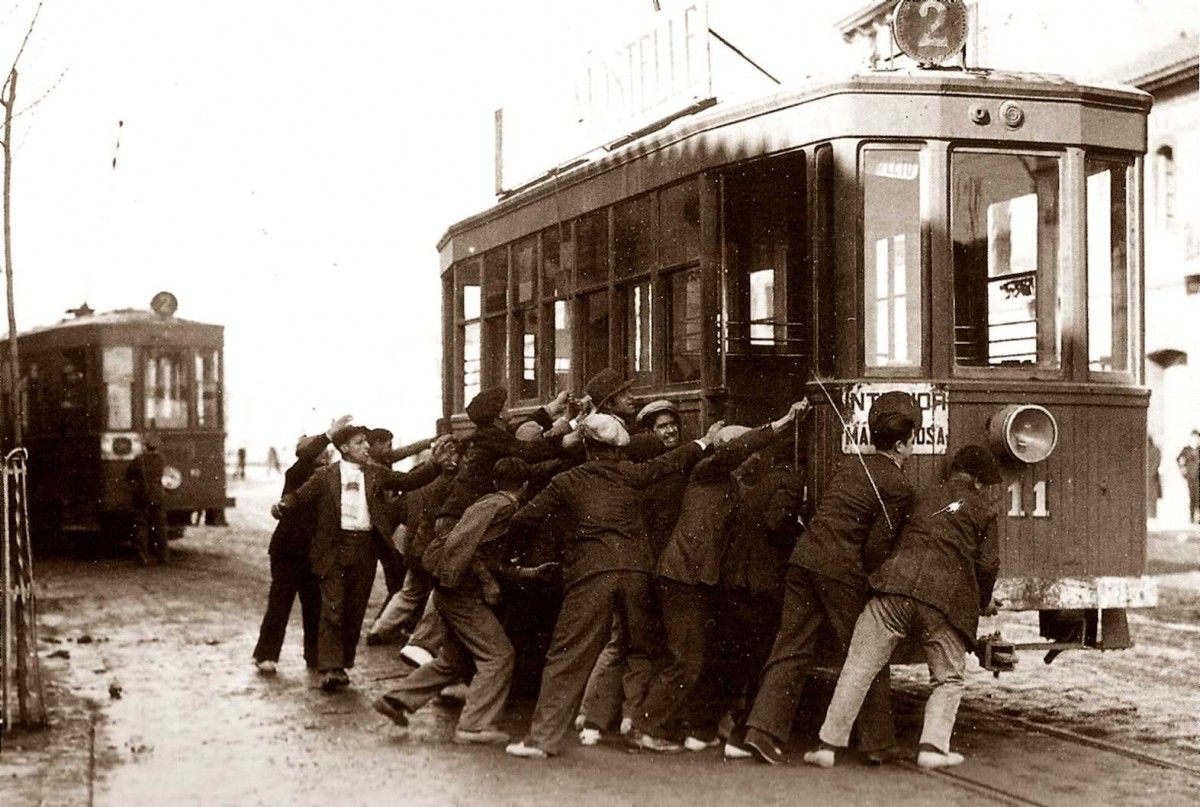 Imatge de la vaga de tramvies