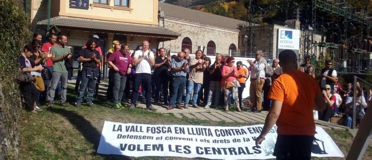 Imatge de la manifestació a la Vall Fosca