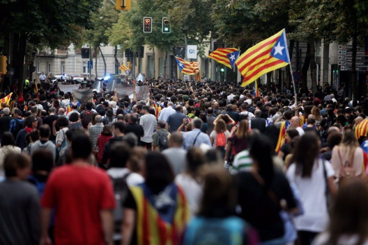 Mobilització ciutadana a Girona per l'aturada de país