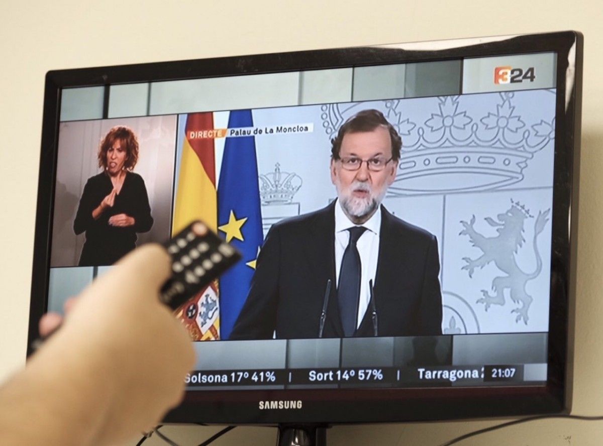 Mariano Rajoy, en una compareixença al 324
