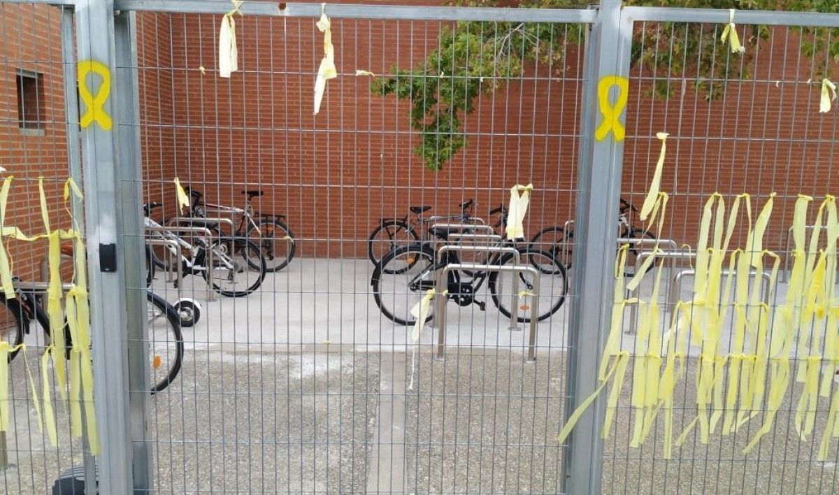 Imatge de l'àrea per guardar bicicletes a la UdL