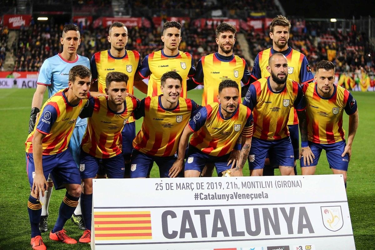 L'onze inicial de la selecció catalana en el seu darrer partit