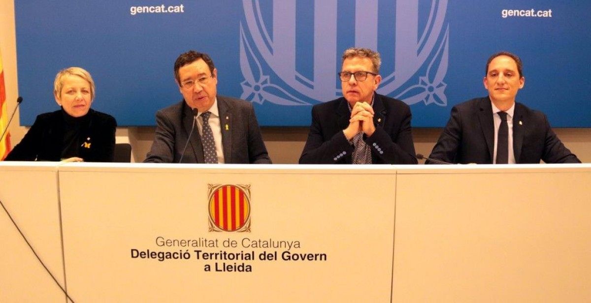 Els representants de les institucions de Lleida
