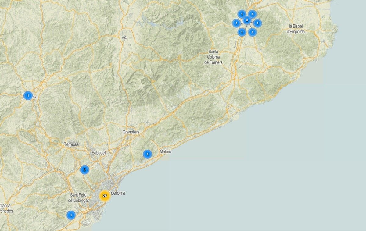 El coronavirus a Catalunya, molt localitzat.