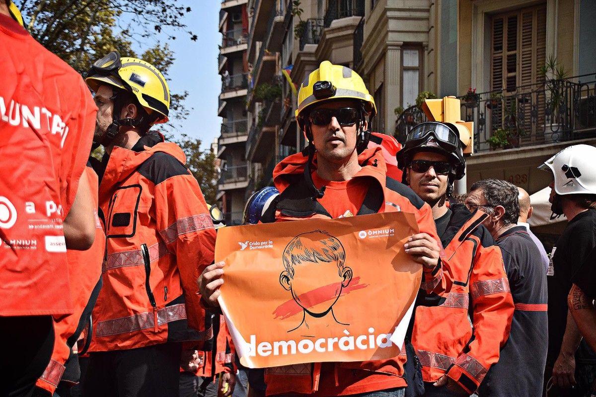 Els bombers s'han sumat diferents concentracions durant el procés català