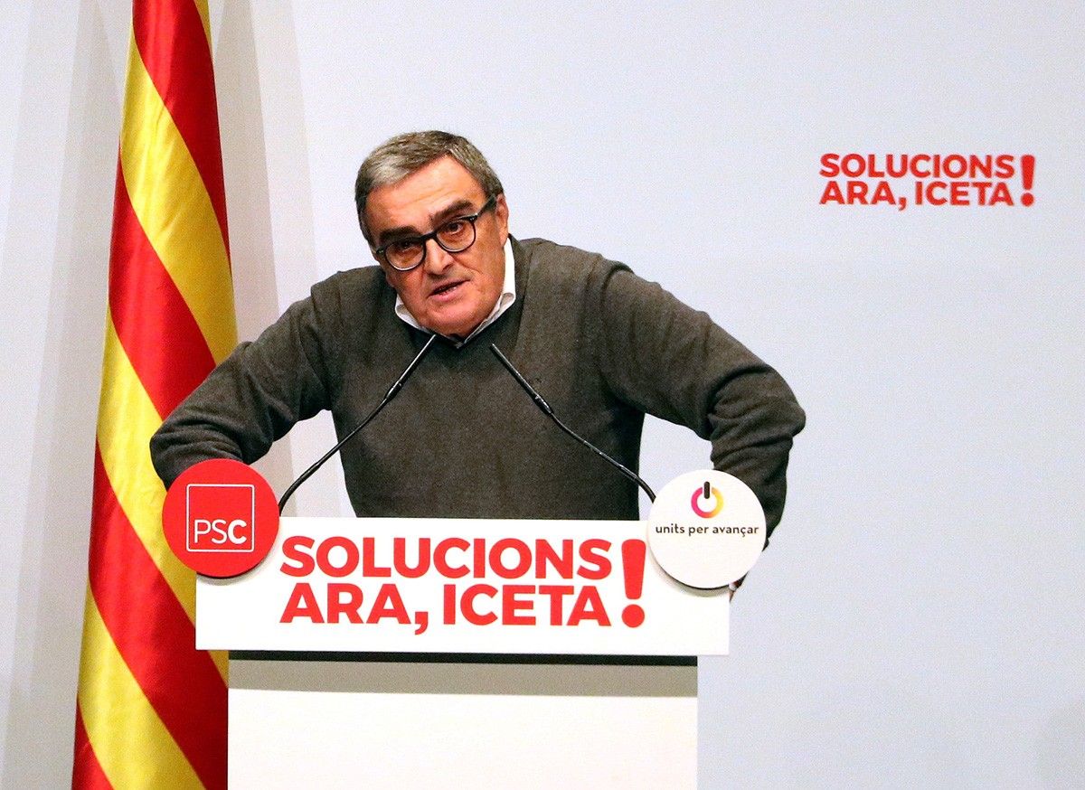 Àngel Ros al míting del PSC a Lleida