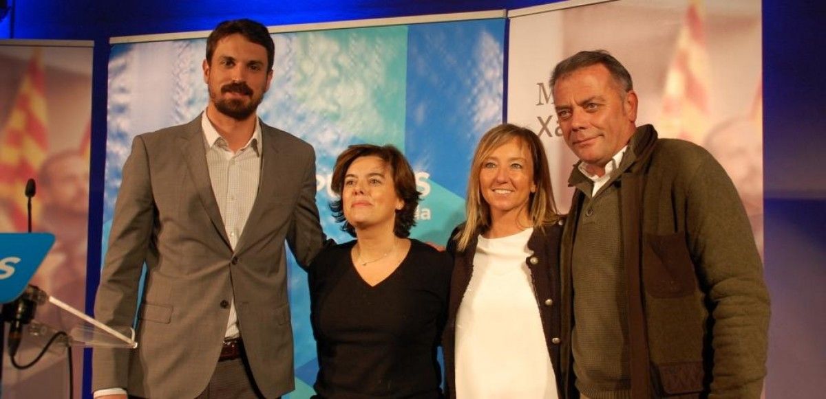 Soraya Sáenz de Santamaria amb Dante Pérez i Marisa Xandri