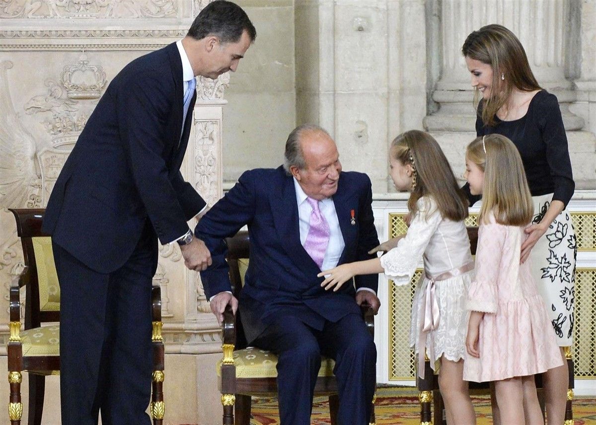 La Família Reial espanyola amb el rei emèrit