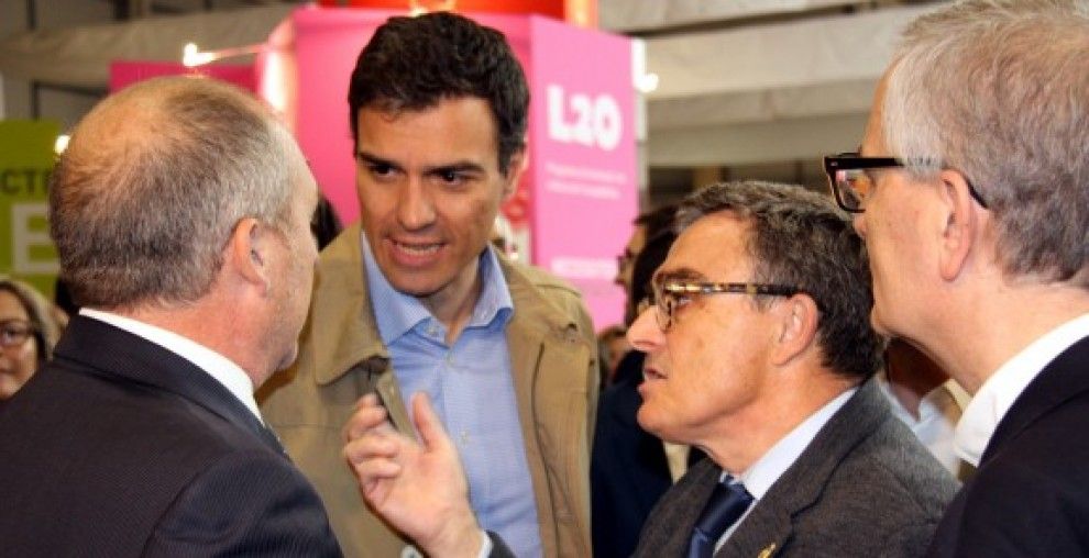 Àngel Ros i Pedro Sánchez l'any passat a Lleida