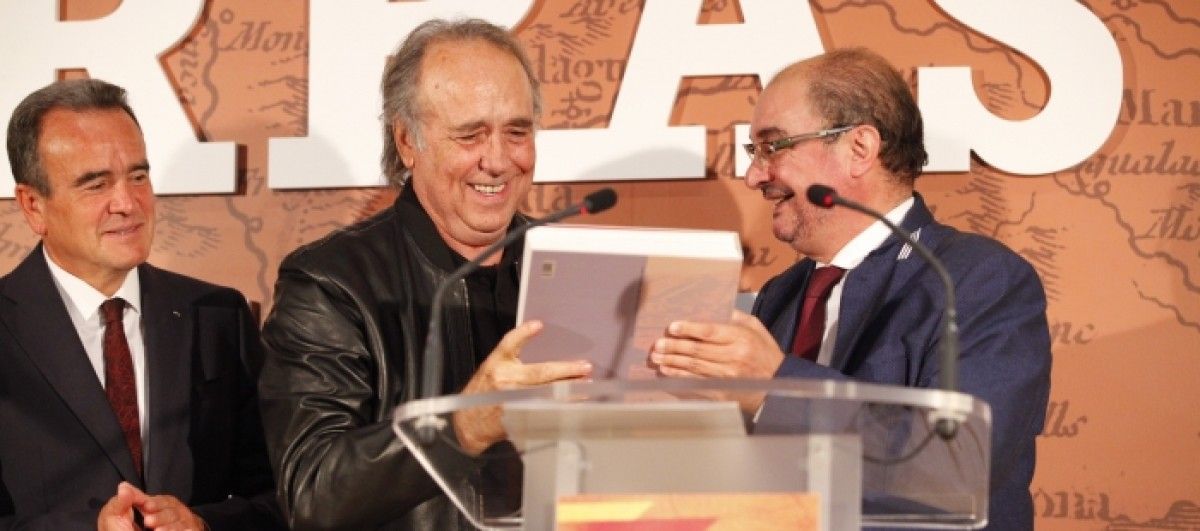 El president d'Aragó amb Joan Manuel Serrat