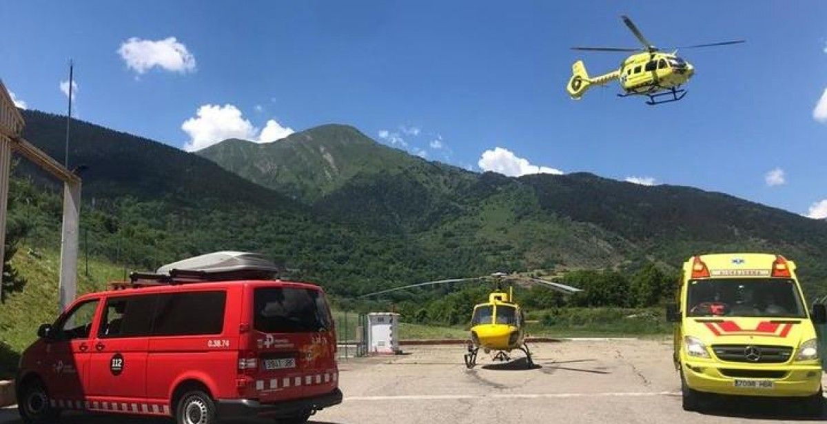 Imatge dels serveis d'emergència a Montgarri