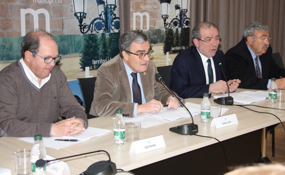 El president de la Diputació de Lleida, Joan Reñé, amb l'alcalde de Lleida