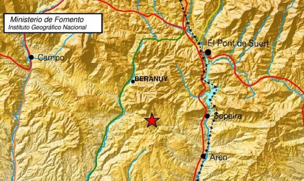 El terrtrèmol s’ha registrat entre Beranui i Sopeira