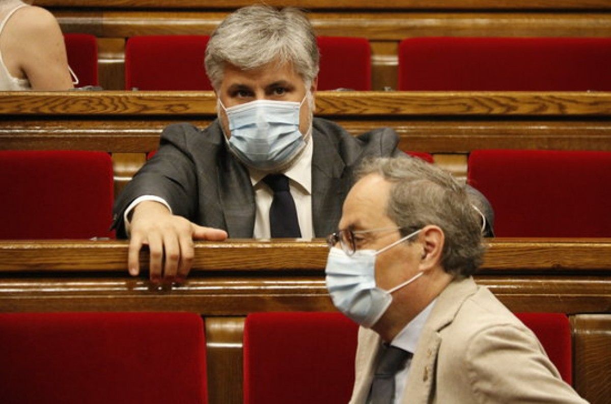 El president de la Generalitat, Quim Torra, amb el diputat Albert Batet