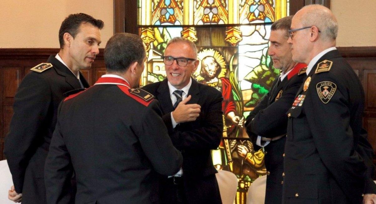 El president de l'Audiència de Lleida, amb responsables policials