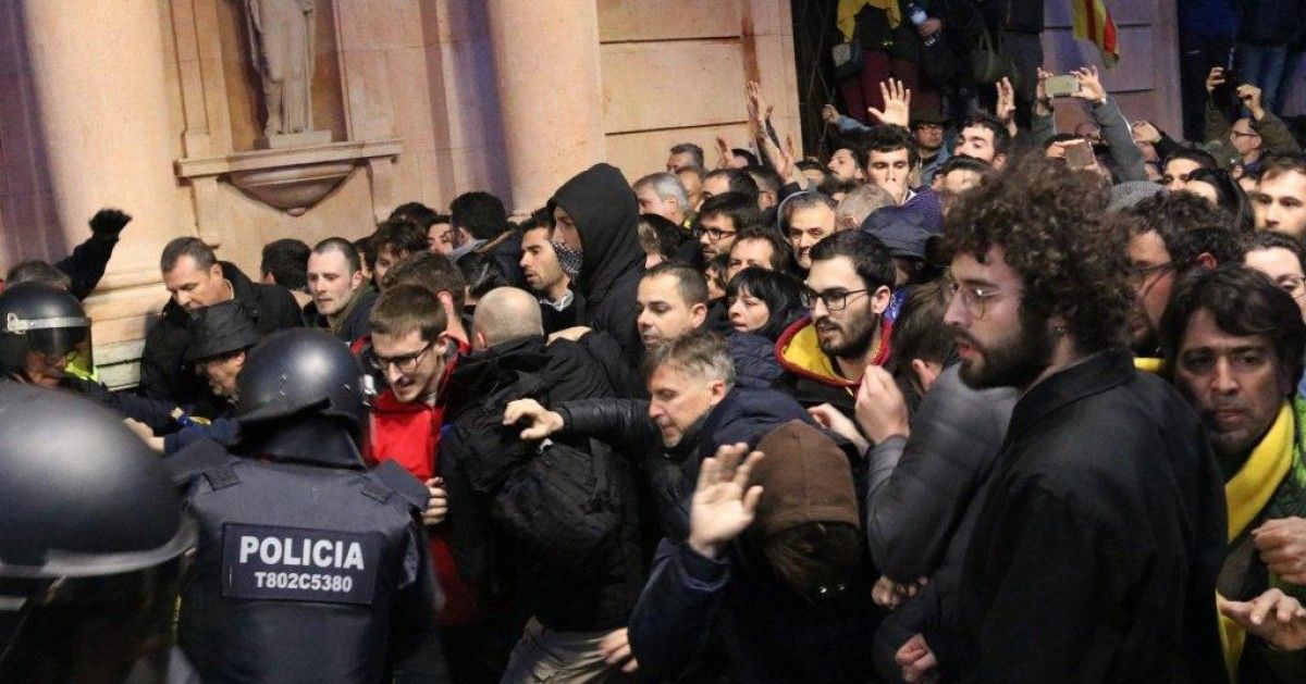 Imatge de la càrrega policial a Lleida