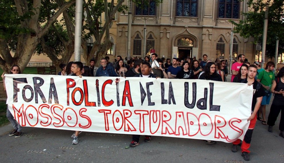 Imatge d'una de les mobilitacions dels estudiants