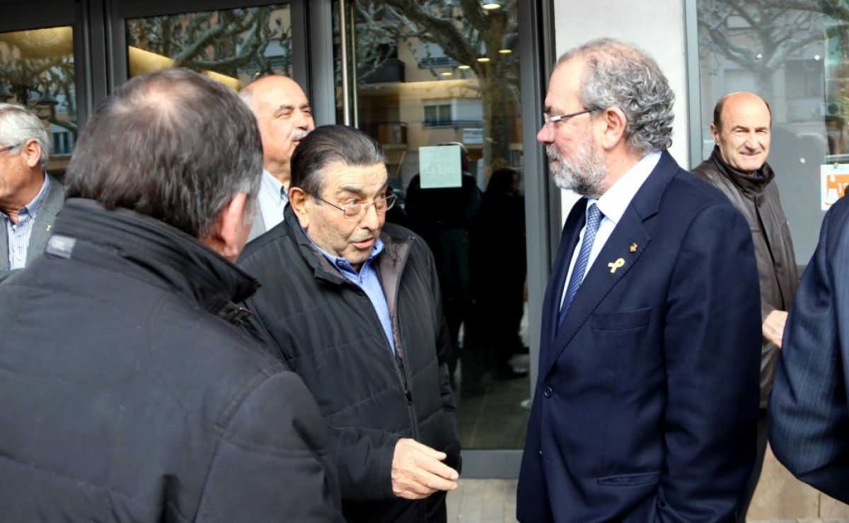 El president de la Diputació, Joan Reñe i el president de l'entitat ACATCOR