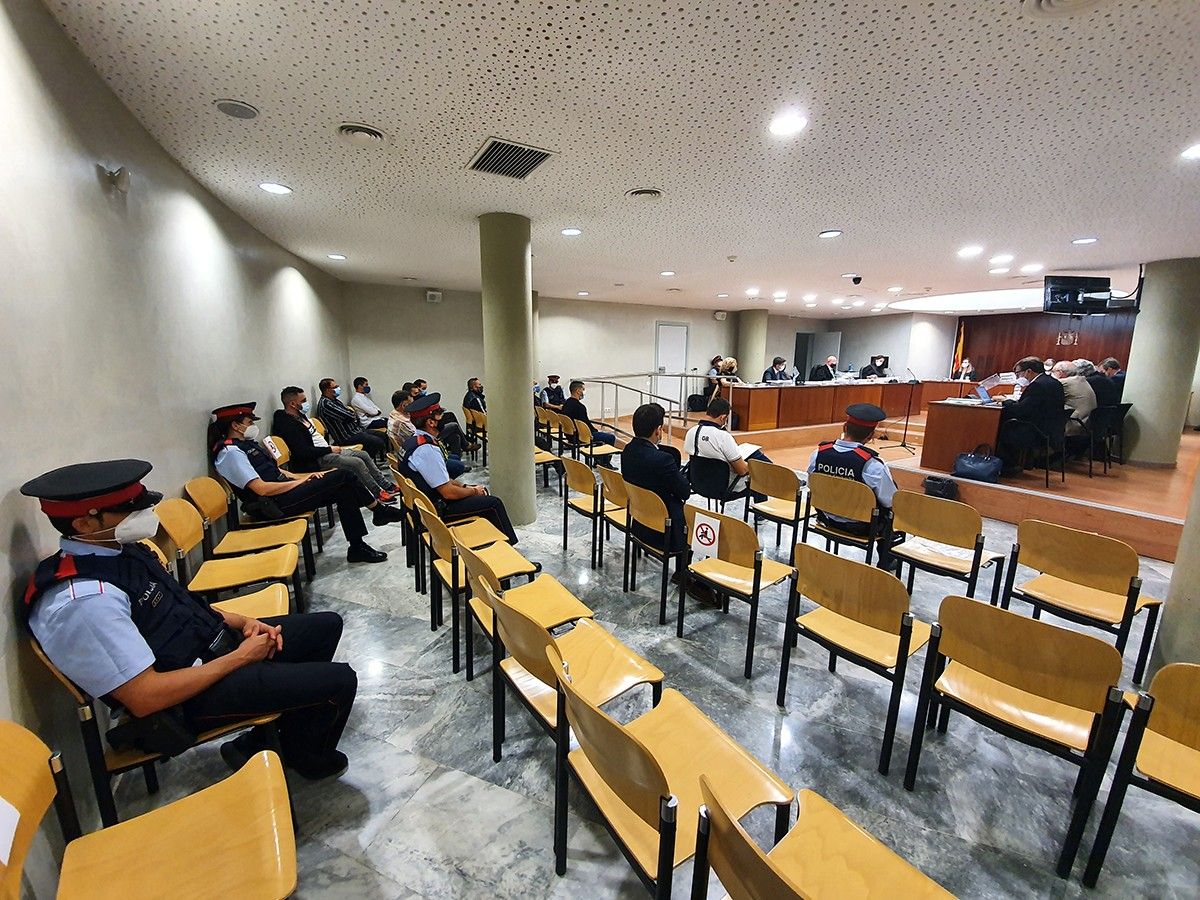 La Sala de l'Audiència de Lleida en el judici per tràfic de drogues.