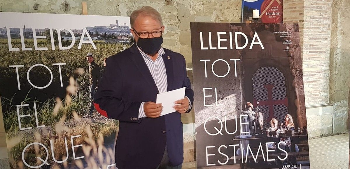 El tinent d'alcalde de Lleida, Paco Cerdà, presenta la campanya al Castell de Gardeny