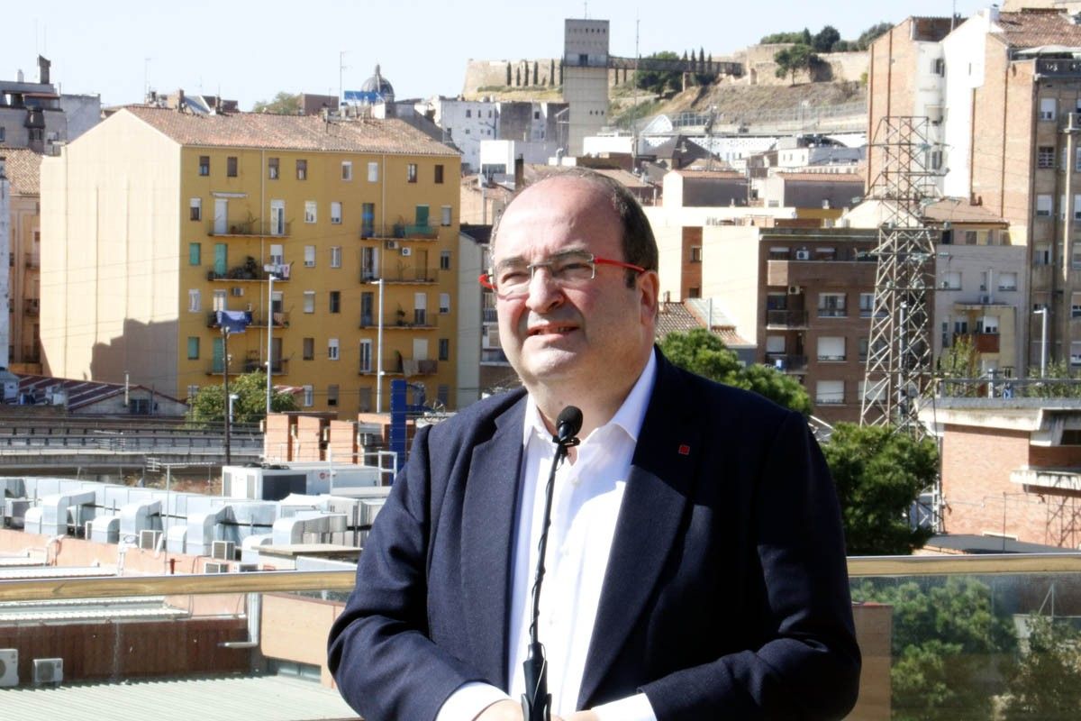 Miquel Iceta, durant la seva visita a Lleida aquest dimarts