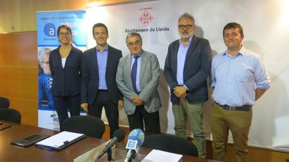 Ros i Larrosa, amb els responsables d'Aqualia a Lleida