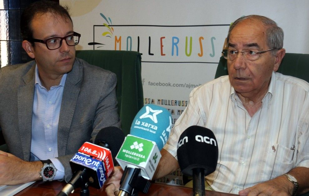 L'alcalde de Mollerussa i el president del CIS Ángel Olaran