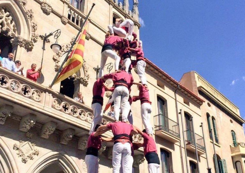 Els castellers de Lleida han actuat a Terrassa